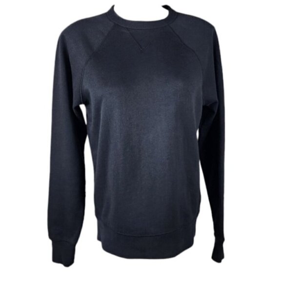 Everlane Crewneck Pullover Sweatshirt Raglan Sleeve 100% Cotton Black Size XXS - Picture 1 of 10